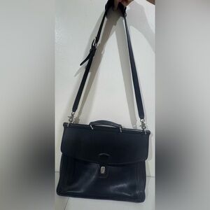 Coach Black Leather Briefcase
